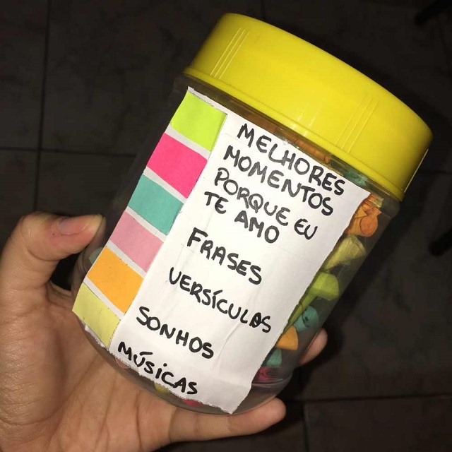 presente para namorado pote de vidro