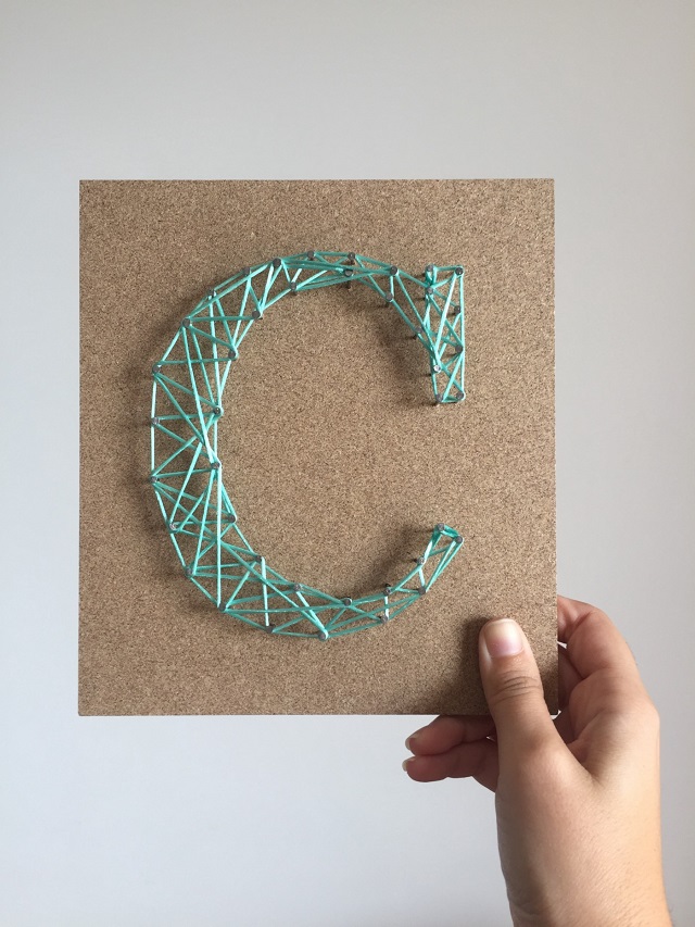 String art letra c