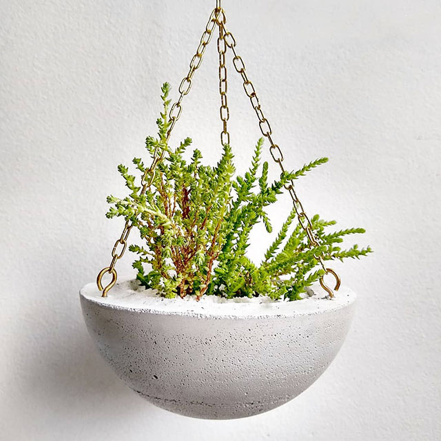 Vaso para plantas de concreto 