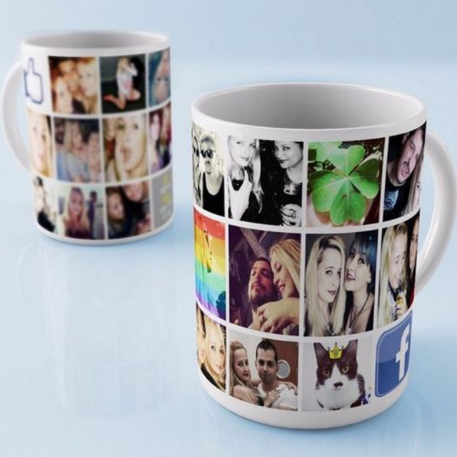 Caneca personalizada com fotos para o dia dos pais 