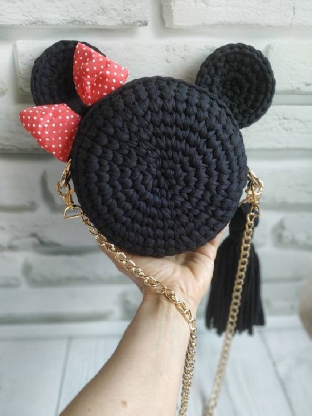 Bolsa de crochê da Minie