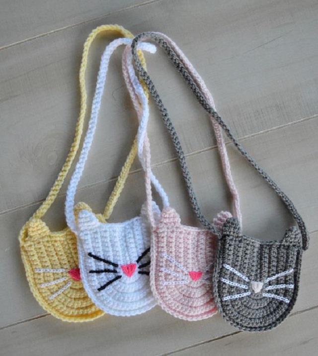 Bolsas de crochê infantil 