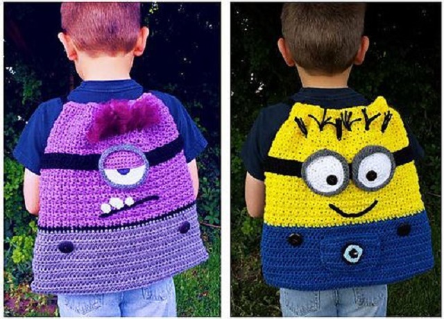 Bolsa dos Minions de crochê 