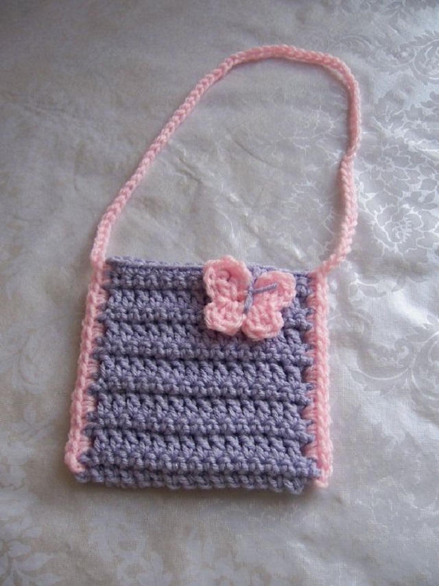 Bolsa de crochê infantil 