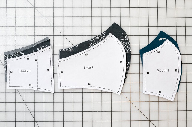 Moldes para máscara de proteção infantil