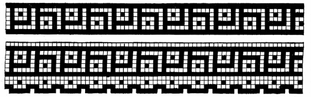 Gráfico de bico de crochê em pano de prato