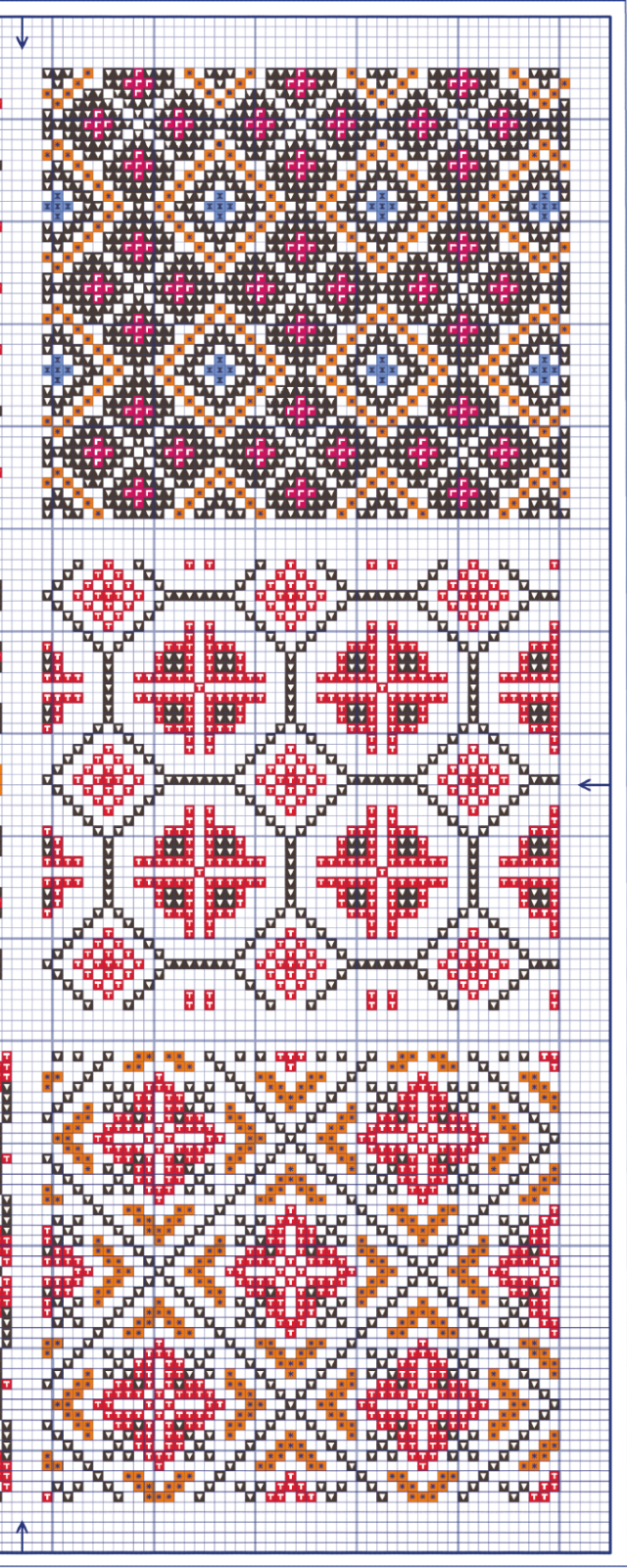 Gráficos em ponto cruz para tolhas 