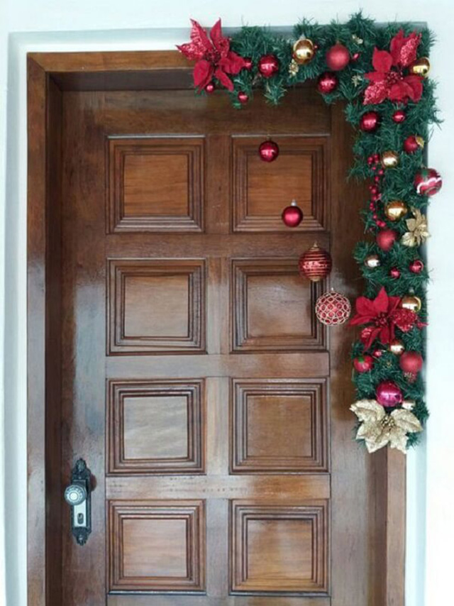 enfeite de natal para porta: passo a passo