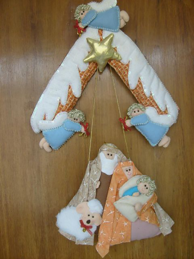 Decoração de Natal para porta de apartamento