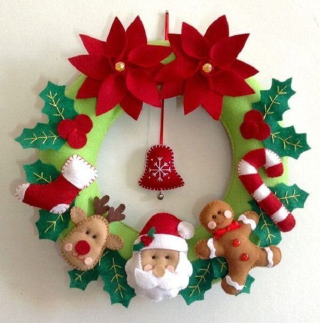 como fazer enfeite de natal para porta