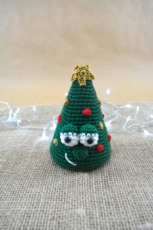 arvore de natal de amigurumi