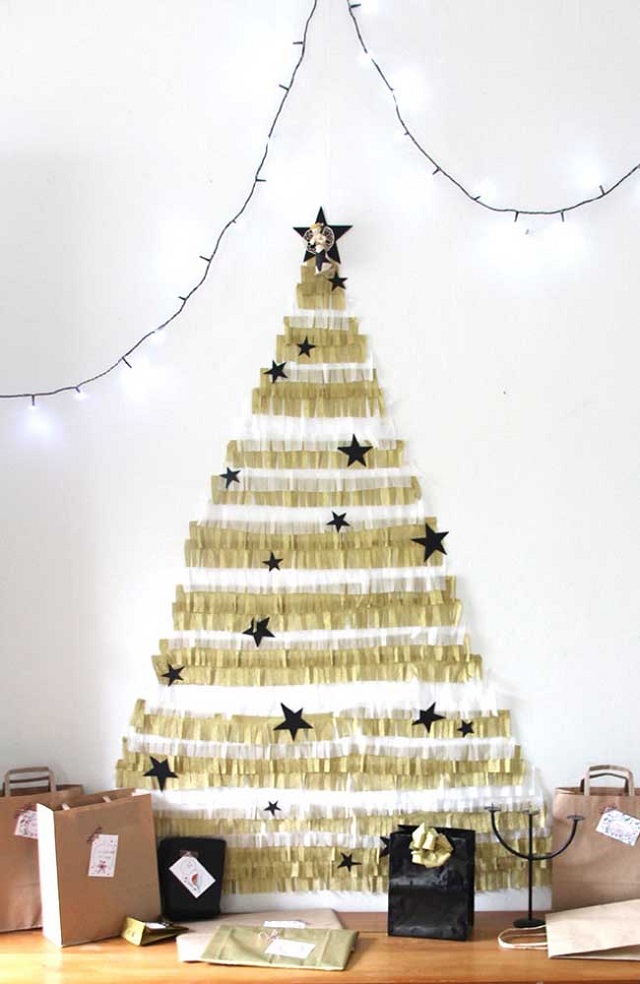 Árvore de Natal de parede de papel