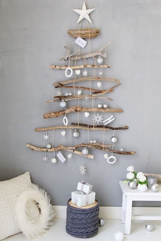 arvore de natal artesanal para parede