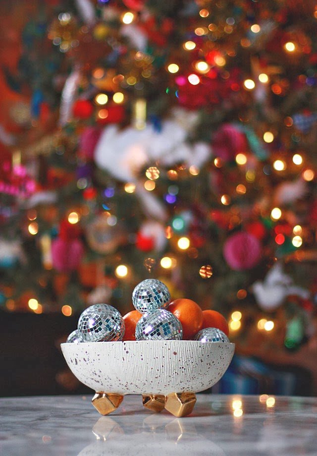 Decoração com bolas de Natal