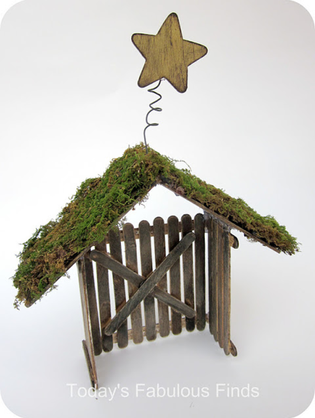 presepio com palito de picole