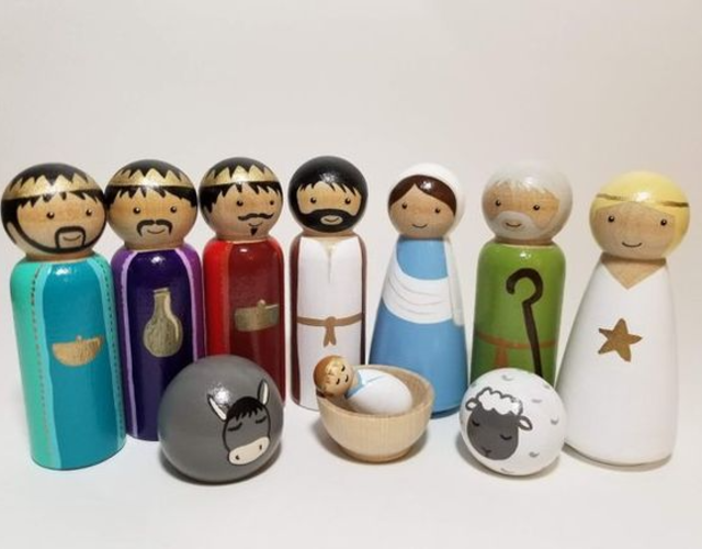 como fazer presepio com palito de picole