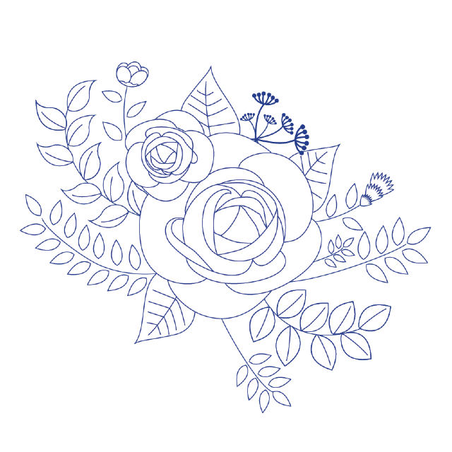 desenho para bordado flores