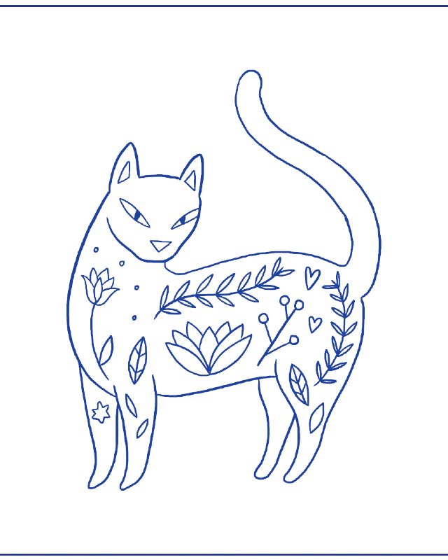 Gatos para Colorir em 2023  Bonitos desenhos fáceis, Gato doodle, Desenho  de gato fácil