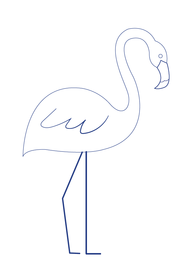 desenho para bordado flamingo