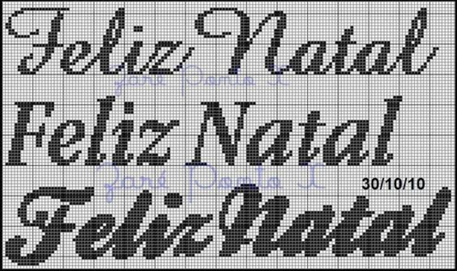 letras em ponto cruz molde