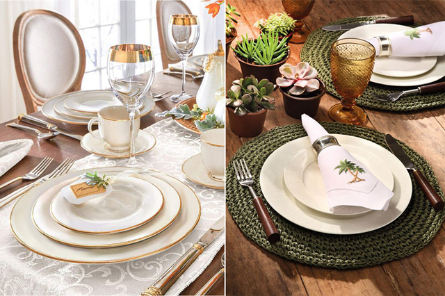 mesa de jantar sousplat