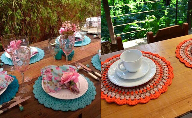 mesa de jantar sousplat