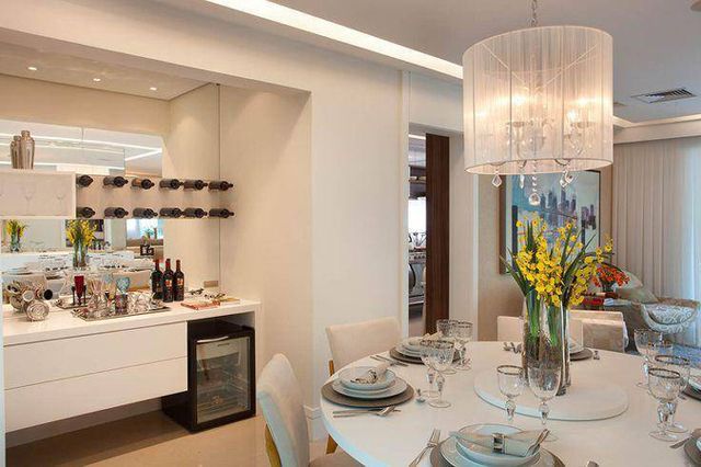 mesa de jantar sousplat