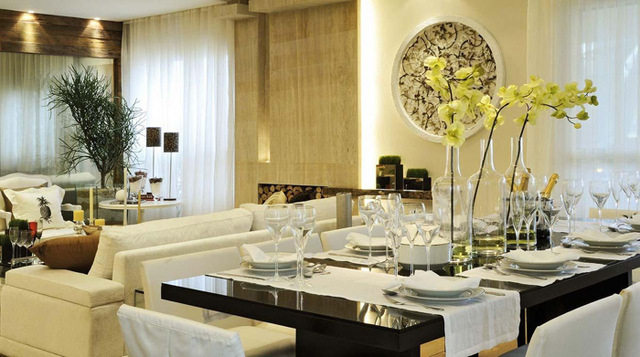 mesa de jantar sousplat