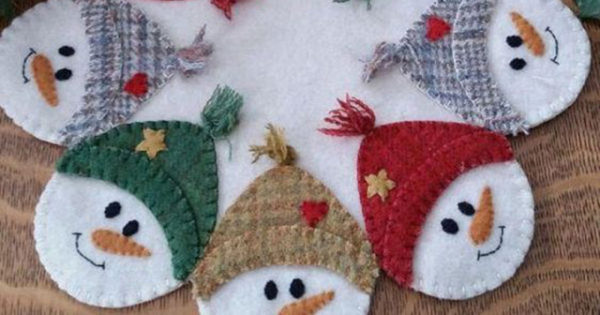 Árvore de Natal Decorada: Crie uma Saia para Árvore Usando Feltro