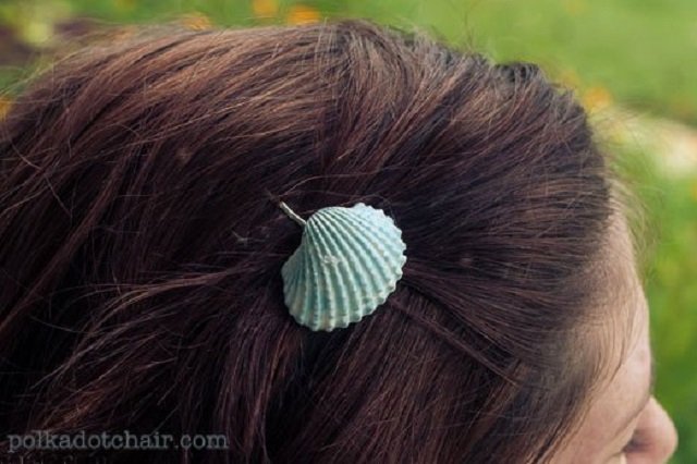 enfeites com conchas do mar