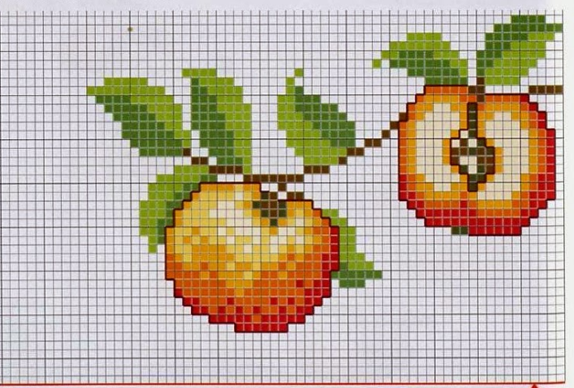 Gráficos grátis de Frutas em Ponto Cruz