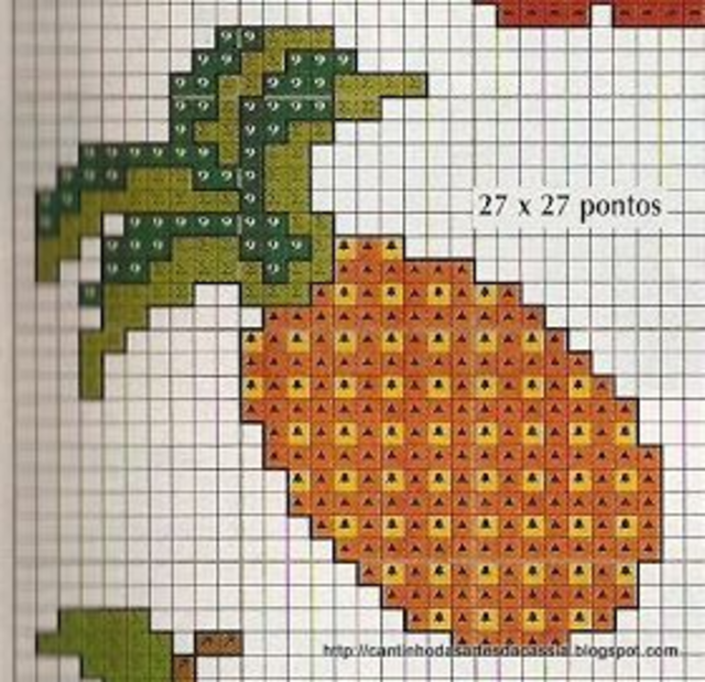 Gráficos grátis de Frutas em Ponto Cruz