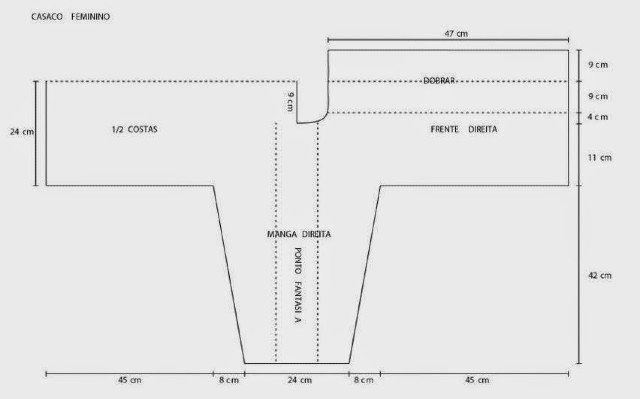 Receitas de Casaco de Tricô Feminino com Gráfico