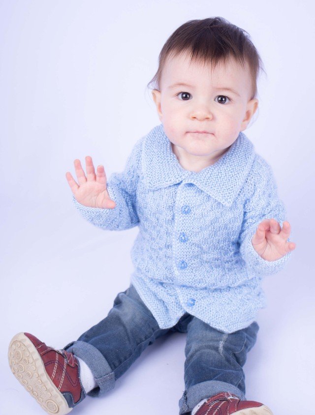 como fazer casaquinho de bebê em tricô 0 a 3 meses