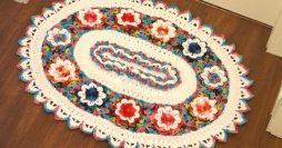 24 Receitas de Tapetes de Crochê com Flores Maravilhoso para Sua Casa