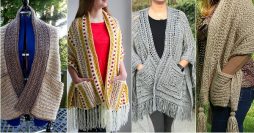 Xale de Crochê com Bolso Para Inverno: Passo a Passos e Inspirações Lindas