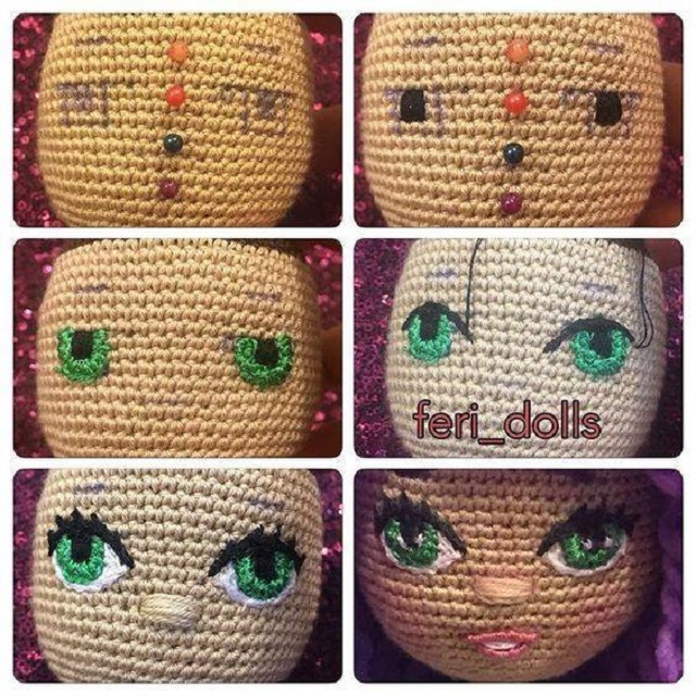 Amigurumi para Iniciantes Vários Modelos de Olhos