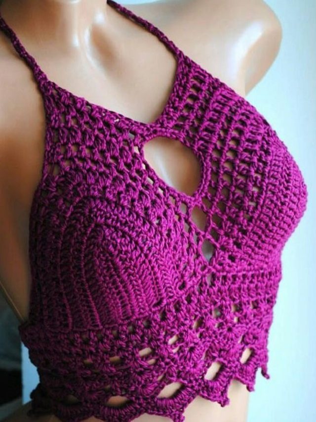 16 Cropped de Crochê com Gráfico para Baixar