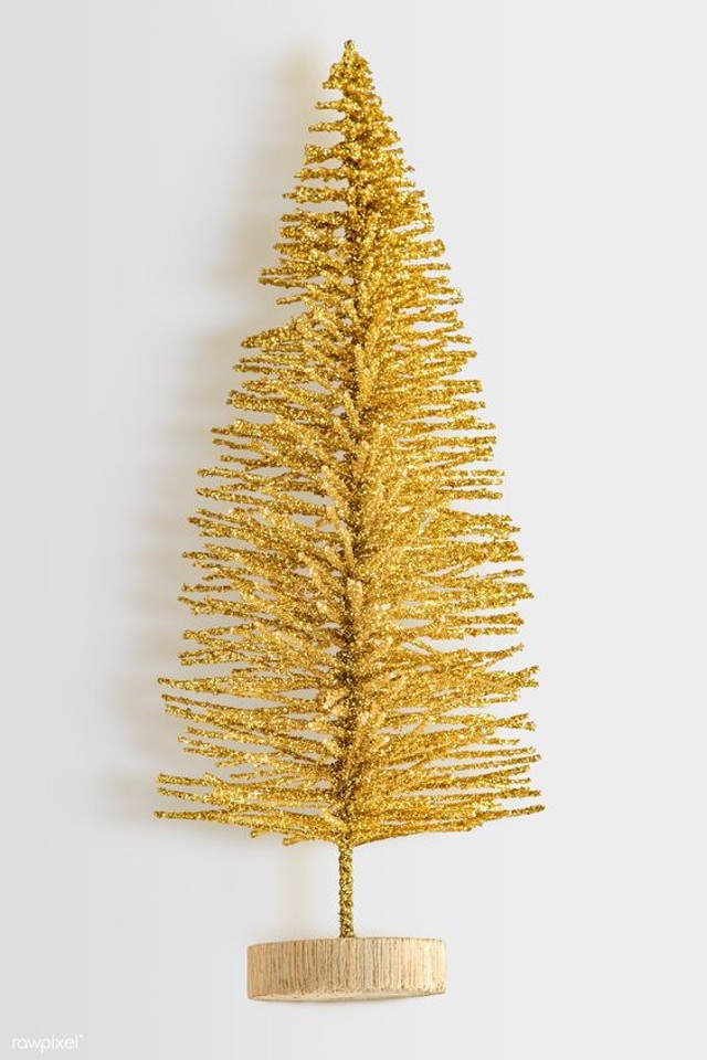 árvore de natal dourada
