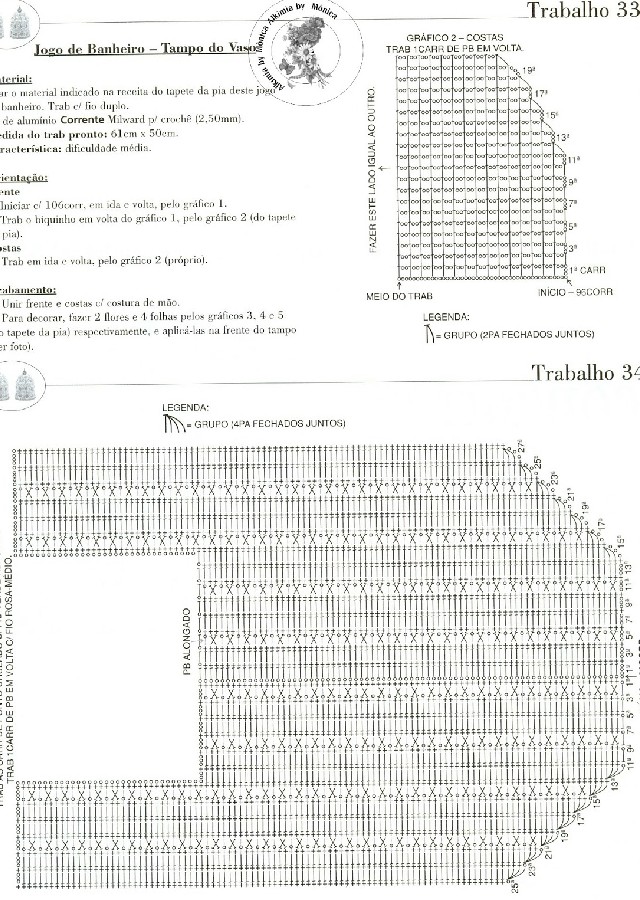  crochê para banheiro