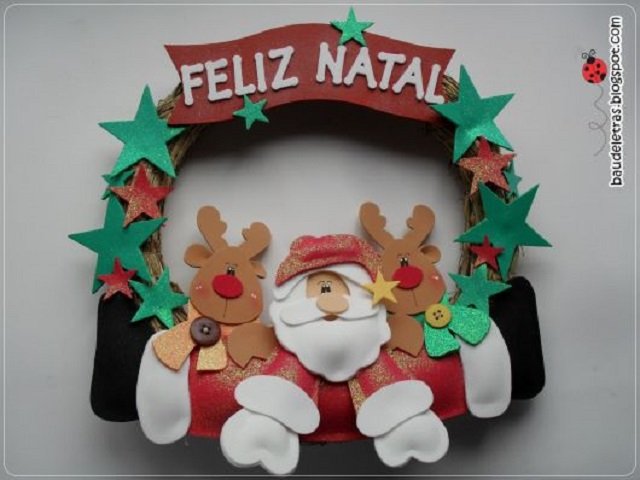 enfeites de Natal em EVA