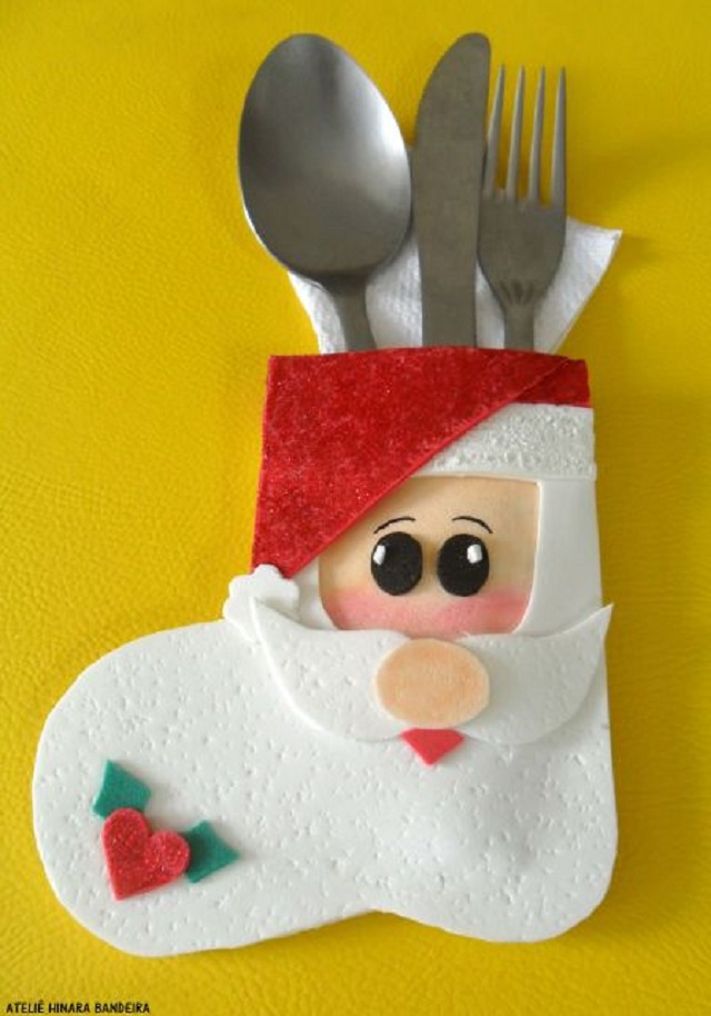 enfeites de natal em eva para mesa