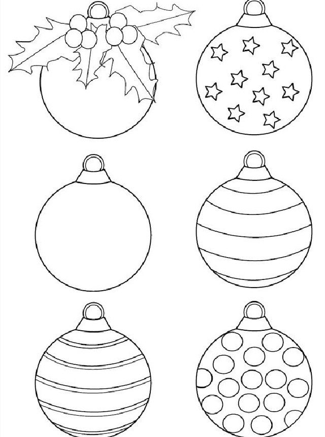 bolas de natal para colorir