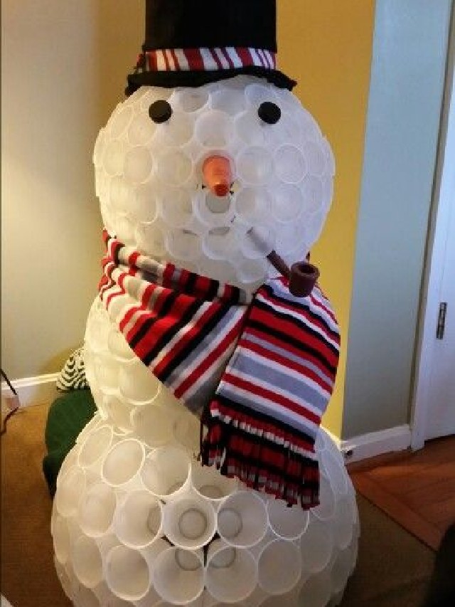 boneco de neve de copo