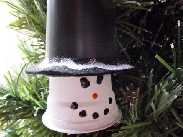 boneco de neve reciclável