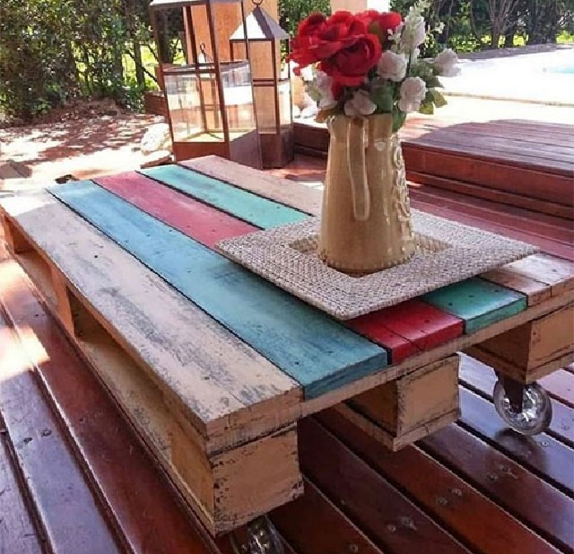 como fazer mesa de pallet