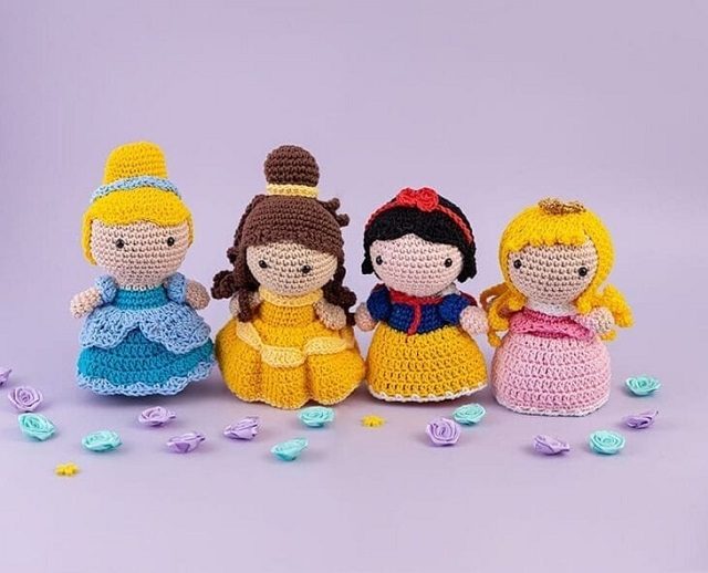 como fazer princesas de crochê