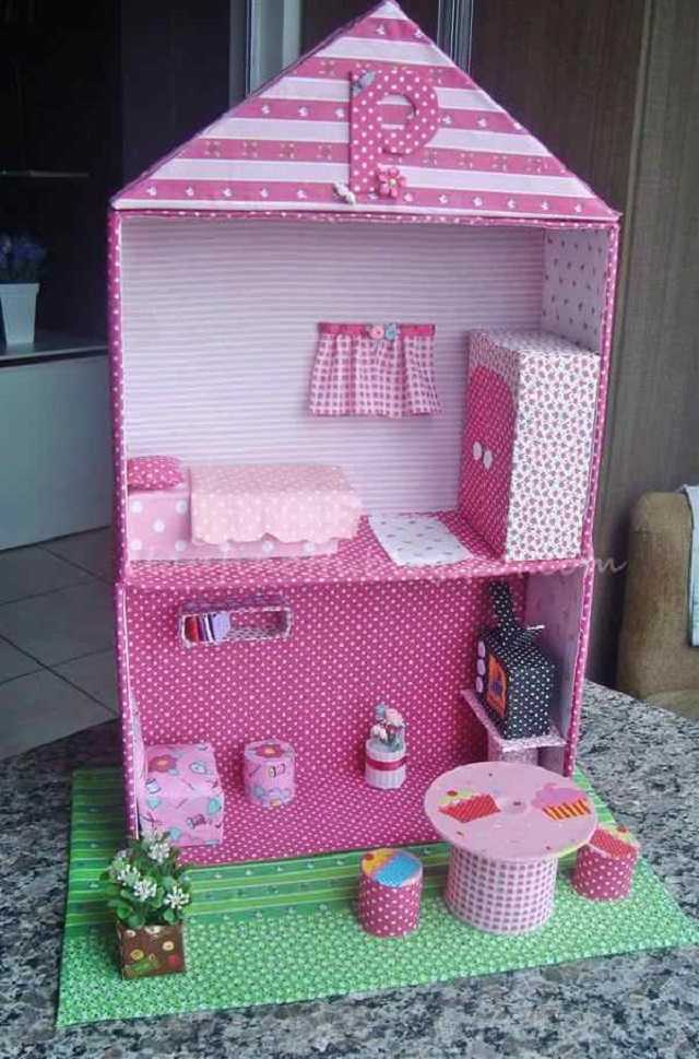 casinha de boneca papelão