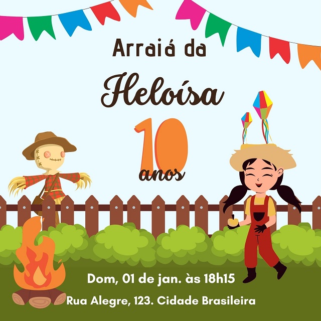 convite de festa junina para editar