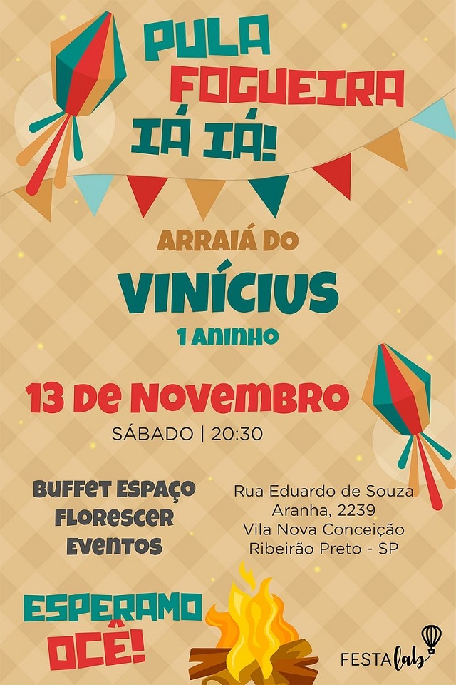 convites juninos